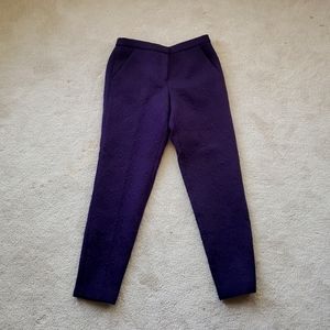 Topshop Blue Jacquard Dress Pants